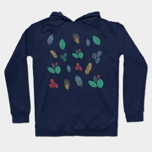 Leaf pattern Hoodie